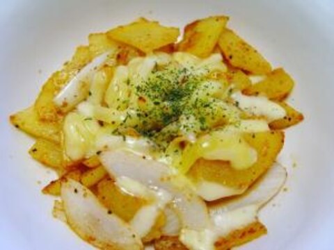 じゃがいものからし明太パスタソース炒め